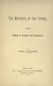 The mountain of the lovers by Paul Hamilton Hayne