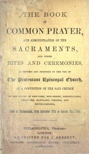 Cover of: The Book of Common Prayer by Protestant Episcopal Church of the U.S.A.