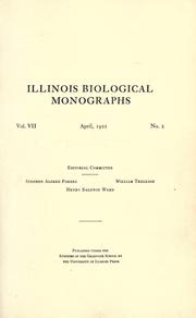Cover of: molluscan fauna of the Big Vermilion river, Illinois: with special reference to its modification as the result of pollution by sewage and manufacturing wastes