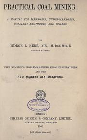 Cover of: Practical coal mining by George L. Kerr