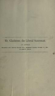 Cover of: Mr. Gladstone by James D. Phelan