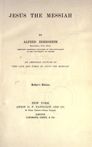 Cover of: Jesus the Messiah by Alfred Edersheim