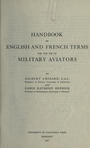 Cover of: Handbook of English and French terms for the use of military aviators