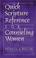 Cover of: Quick scripture reference for counseling women