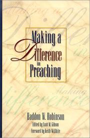 Cover of: Making a Difference in Preaching: Haddon Robinson on Biblical Preaching