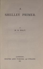 Cover of: A Shelley primer. by Henry Stephens Salt