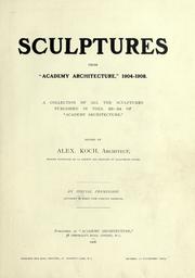 Cover of: Sculptures from "Academy architecture," 1904-1908. by Academy architecture and architectural review.