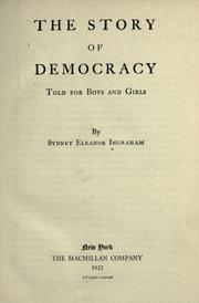 Cover of: The story of democracy told for boys and girls