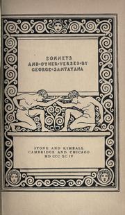 Cover of: Sonnets and other verses by George Santayana