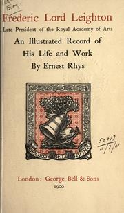 Cover of: Frederic Lord Leighton by Ernest Rhys