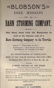 Cover of: Blobson's dire mishaps in a barn storming company. by Mortimer M. Shelley