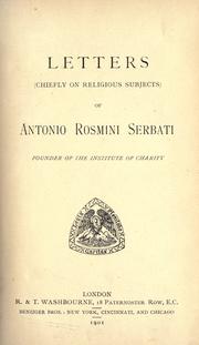 Cover of: Letters, on chiefly on religious subjects.