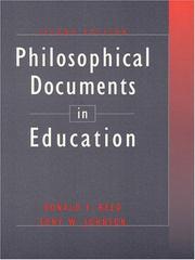Cover of: Philosophical documents in education