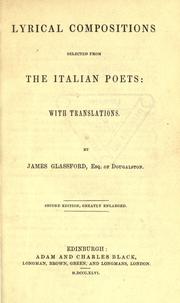 Cover of: Lyrical composition: selected from the Italian poets with translations