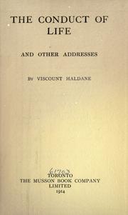 Cover of: The conduct of life, and other addresses