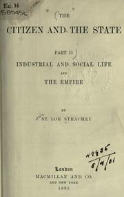 Cover of: Industrial and social life and the Empire.