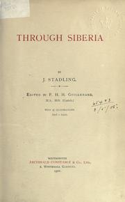 Cover of: Through Siberia