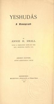 Cover of: Yeshudás by Annie H. Small