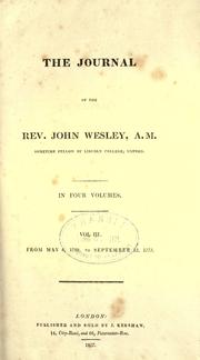 The journal of the Rev. John Wesley by John Wesley, Percy Livingstone Parker