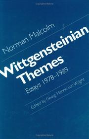 Wittgensteinian themes : essays, 1978-89