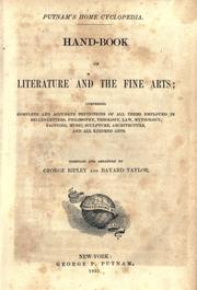 Cover of: Hand-book of literature and the fine arts ...