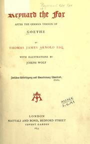 Cover of: Reynard the Fox by Johann Wolfgang von Goethe