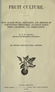 Cover of: Fruit culture by California. State Board of Horticulture.