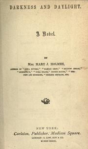 Cover of: Darkness and daylight by Mary Jane Holmes