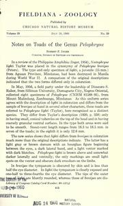Cover of: Notes on toads of the genus Pelophryne.