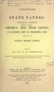 Cover of: Colonial Records.  Calendar of State Papers, Colonial by Public Record Office