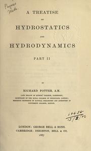 Cover of: Treatise on hydrostatics and hydromechanics.
