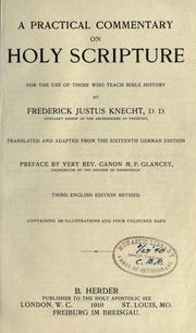 Cover of: A practical commentary on Holy Scripture by Friedrich Justus Knecht
