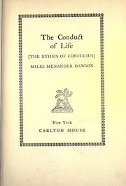 Cover of: The conduct of life by Confucius