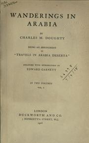 Cover of: Wanderings in Arabia by Charles Montagu Doughty