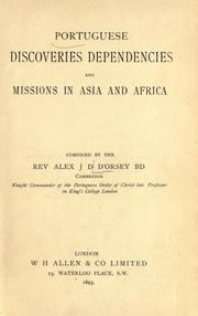 Cover of: Portuguese discoveries, dependencies and missions in Asia and Africa.