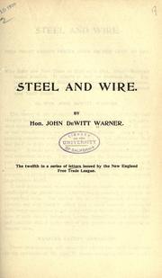 Cover of: Steel and wire.