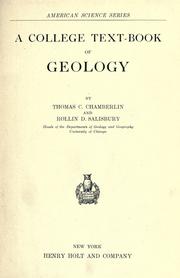 Cover of: college text-book of geology