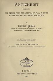 Cover of: Antichrist by Ernest Renan