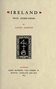 Cover of: Ireland: with other poems