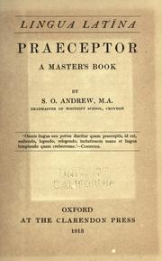 Cover of: Praeceptor by S. O. Andrew