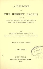 Cover of: A history of the Hebrew people