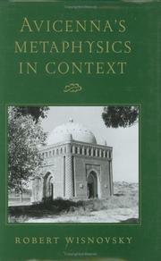Cover of: Avicenna's Metaphysics in Context