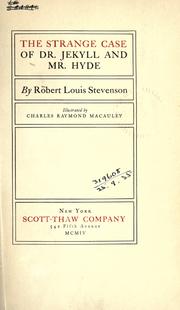 Cover of: The  strange case of Dr. Jekyll and Mr. Hude. by Robert Louis Stevenson