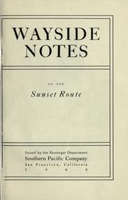 Cover of: Wayside notes on the Sunset route