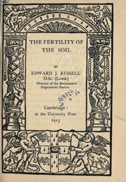 Cover of: The fertility of the soil. by Edward J. Russell