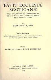 Cover of: Fasti ecclesiæ scoticanæ by Hew Scott