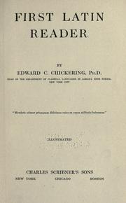 Cover of: First Latin reader by Edward C. Chickering