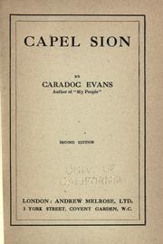Cover of: Capel Sion. by Evans, Caradoc