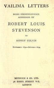 Cover of: Vailima letters by Robert Louis Stevenson