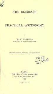 Cover of: The elements of practical astronomy.